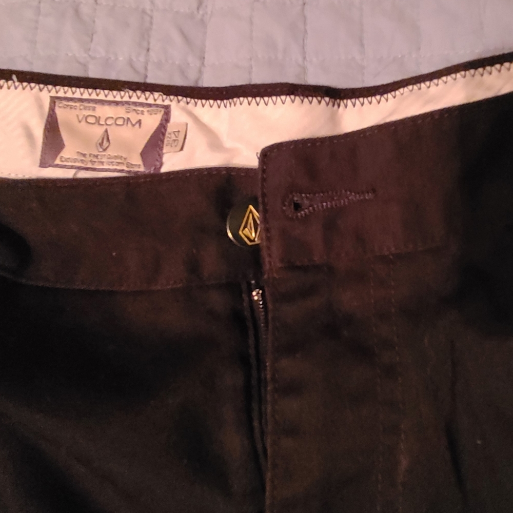 Volcom Black Mens Walking Shorts 34